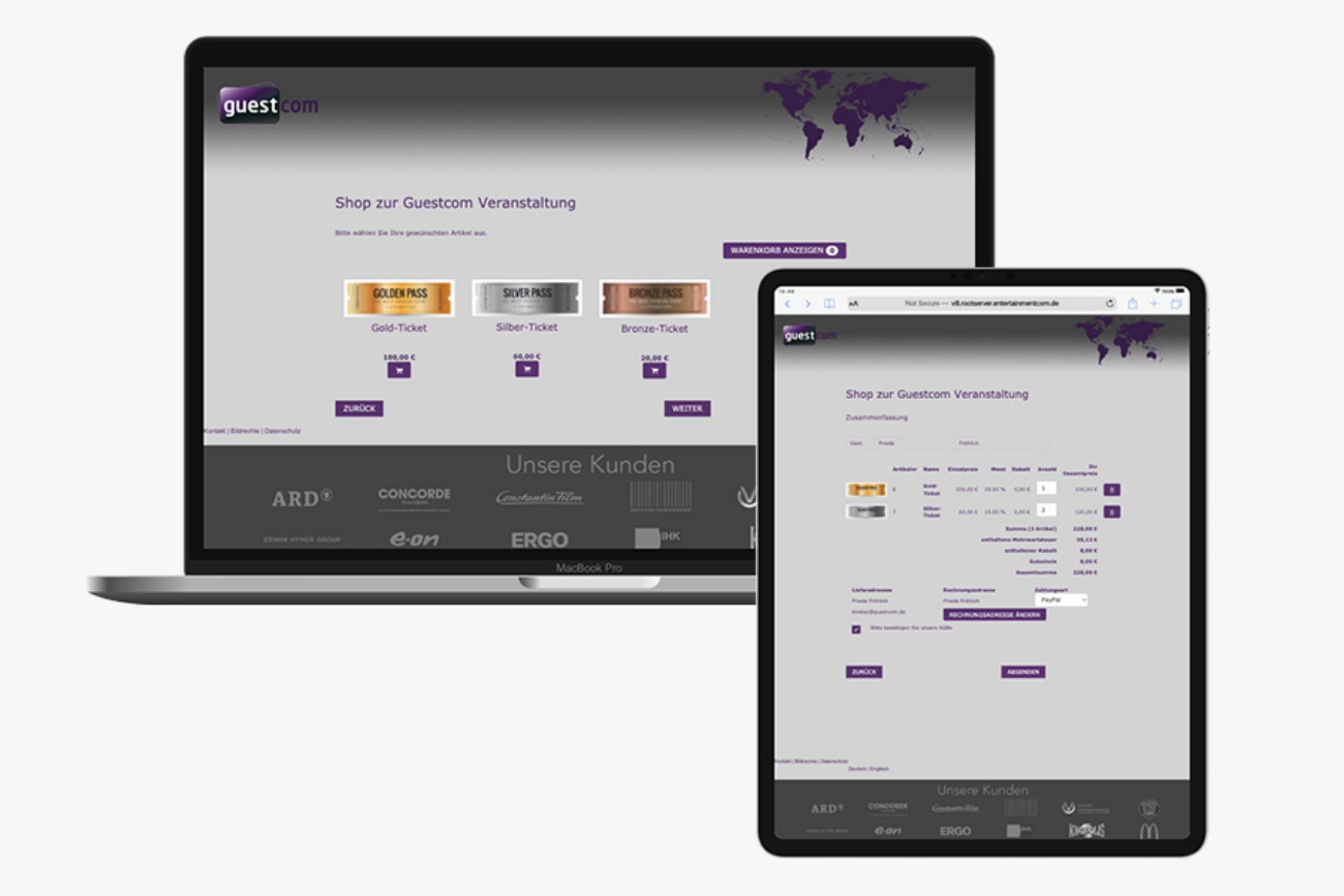 Shop-Feature der guestcom toolbox