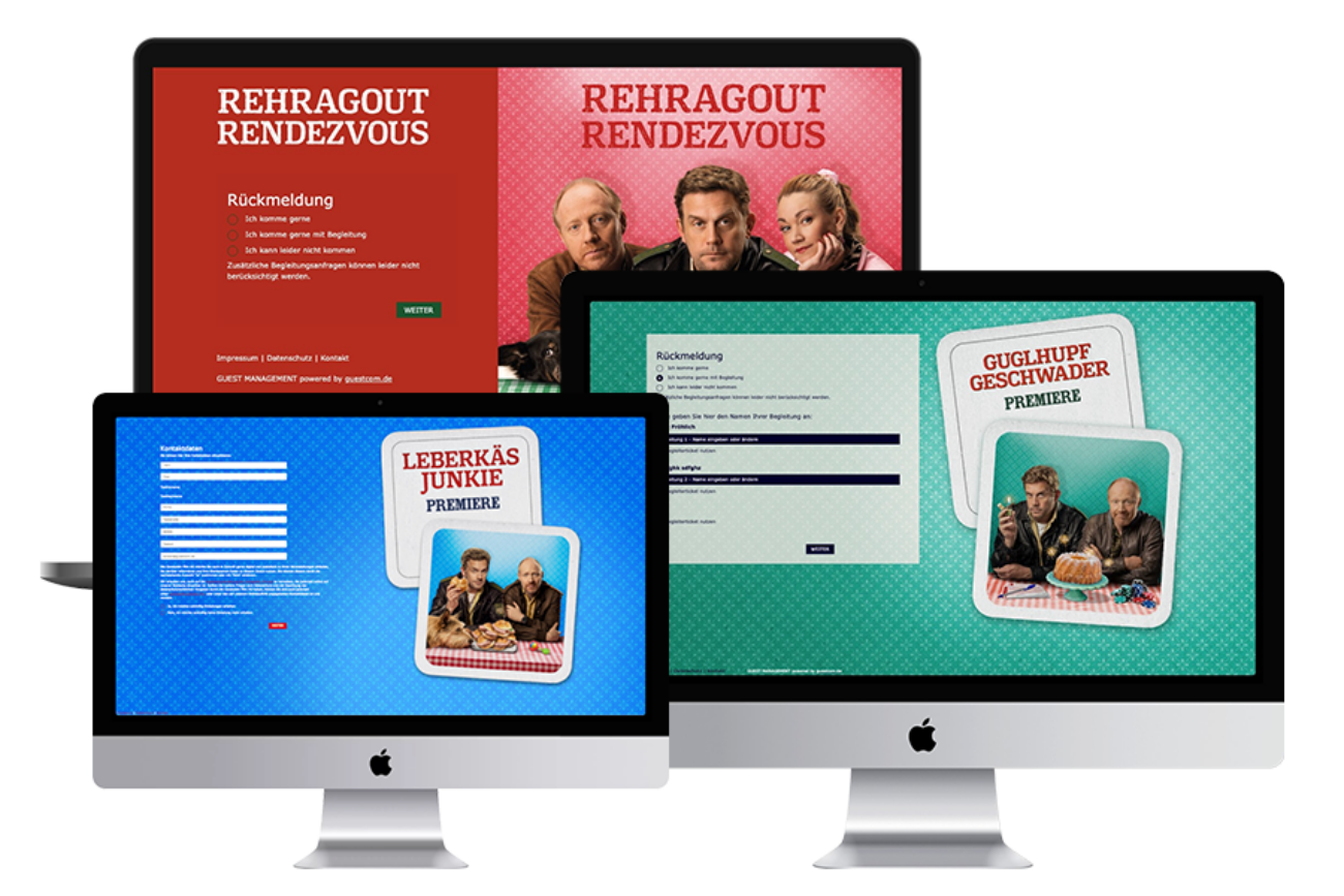 Device-Screen von der Anmeldung zur Constantin Film Premiere von Rehragout Rendezvous (Eberhofer)